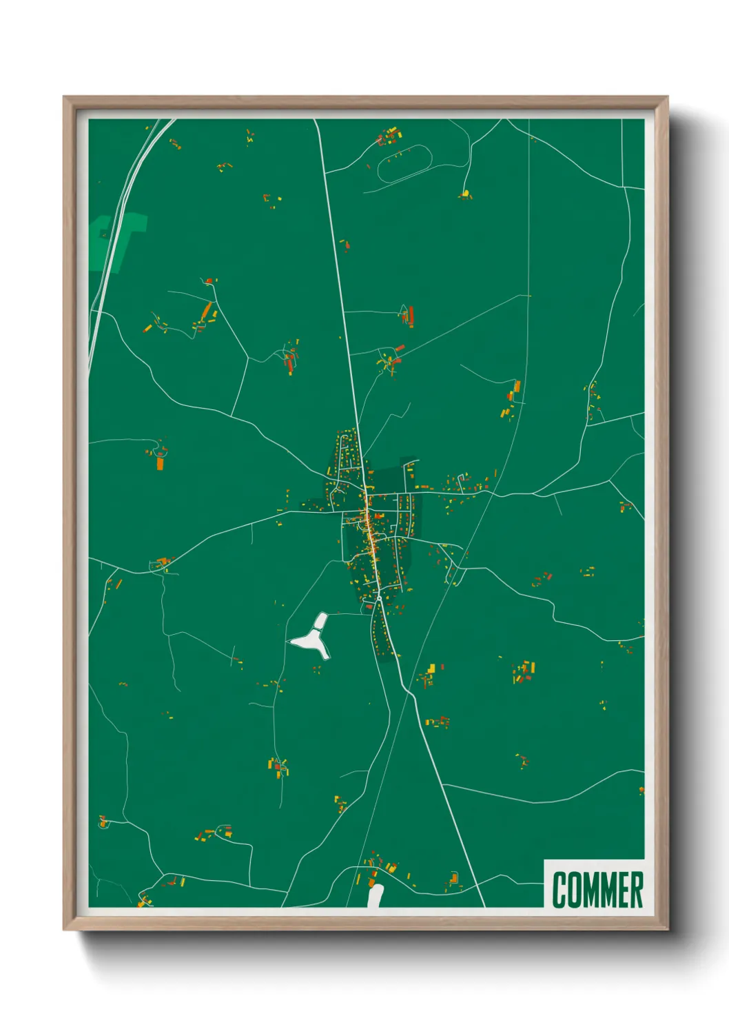 Une affiche de carte sur Commer