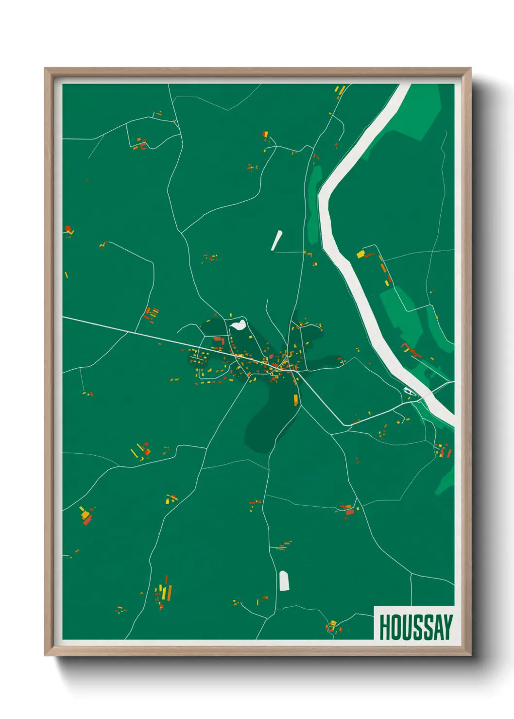 Une affiche de carte sur Houssay