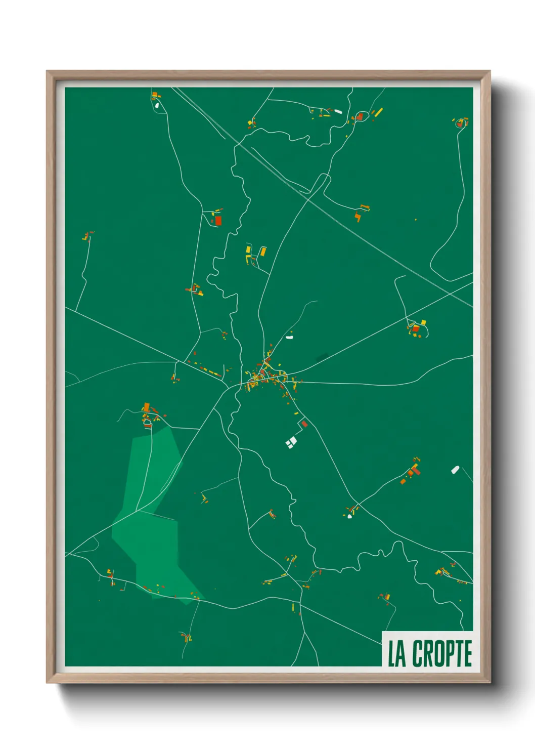 Une affiche de carte sur La Cropte