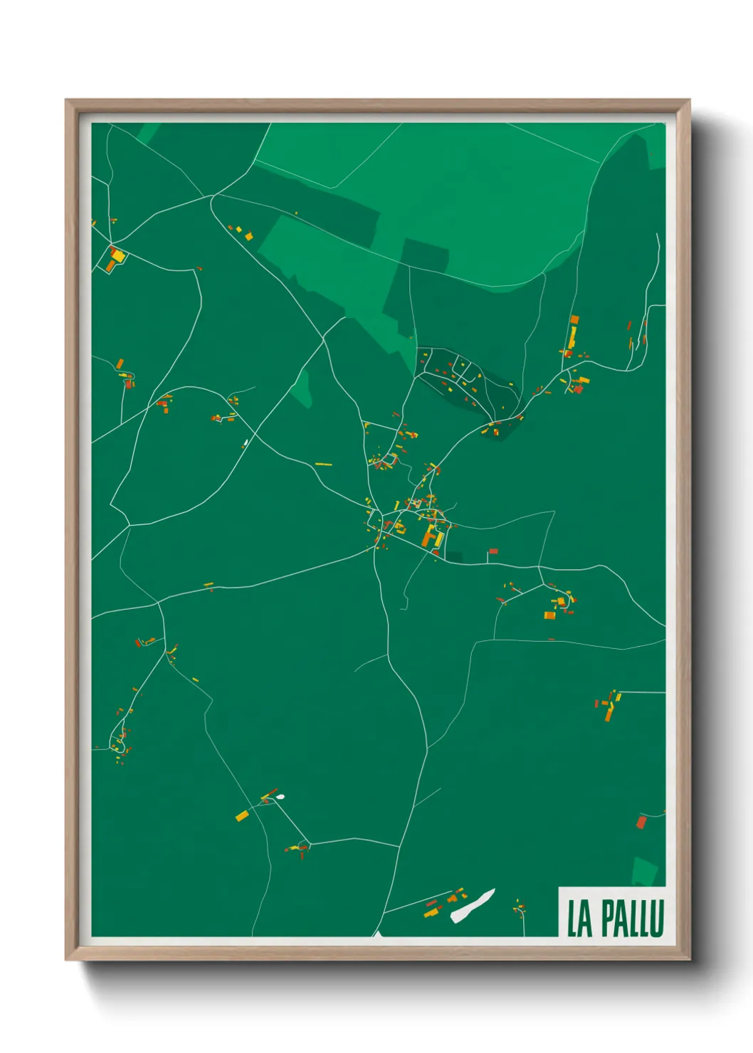 Une affiche de carte sur La Pallu