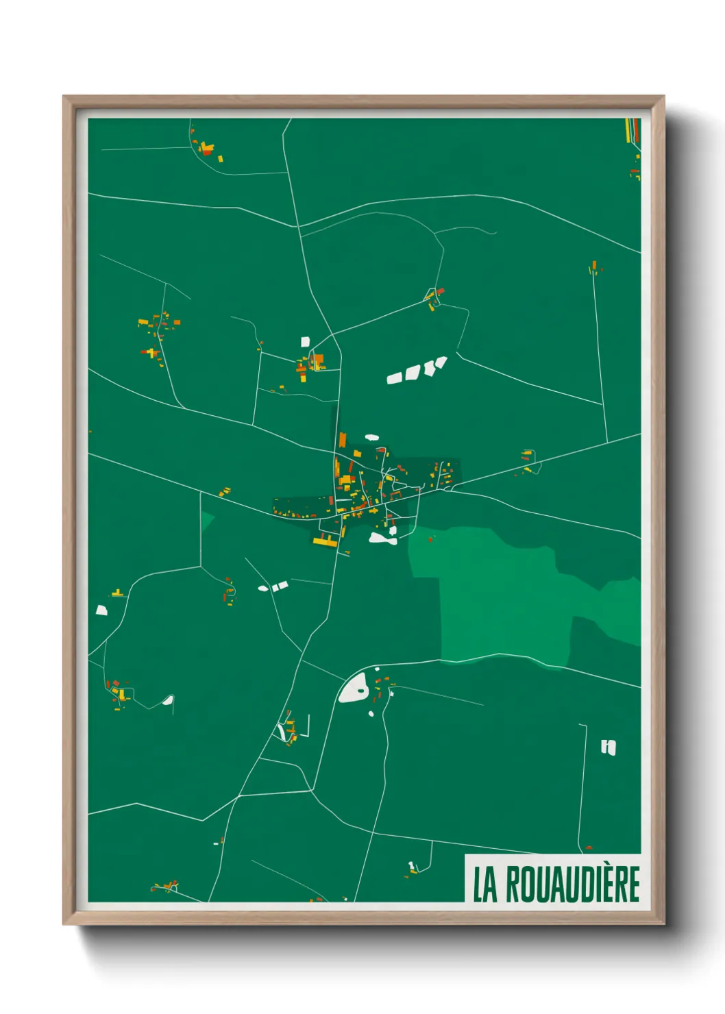Une affiche de carte sur La Rouaudière