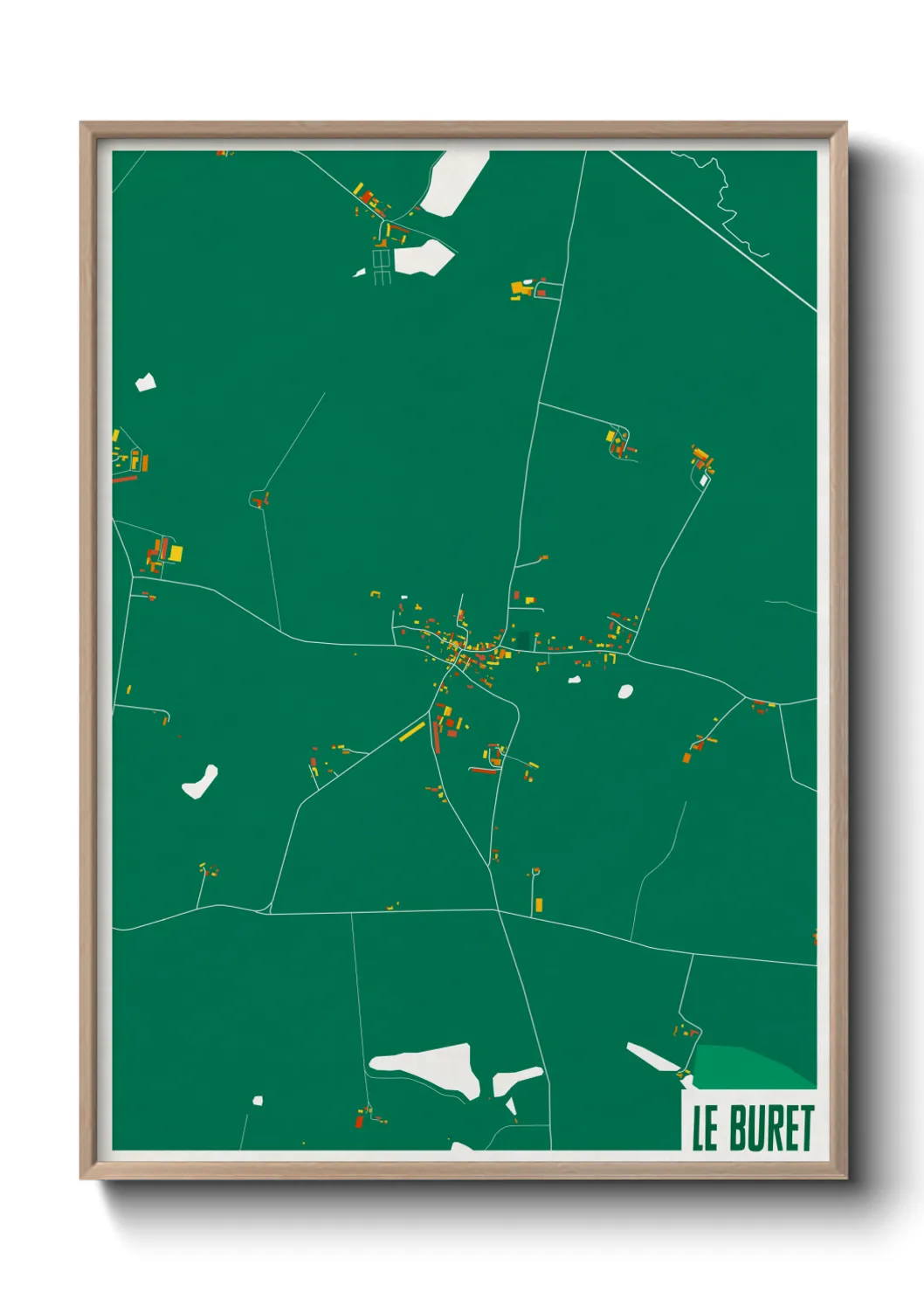 Une affiche de carte sur Le Buret