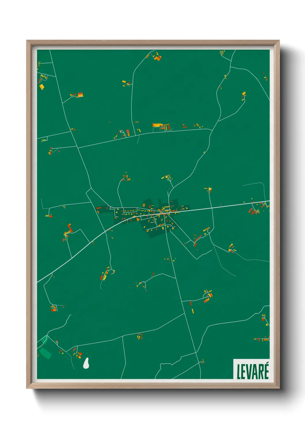 Une affiche de carte sur Levaré