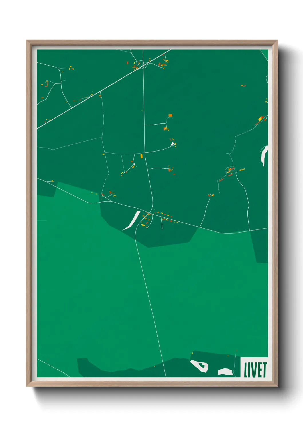 Une affiche de carte sur Livet