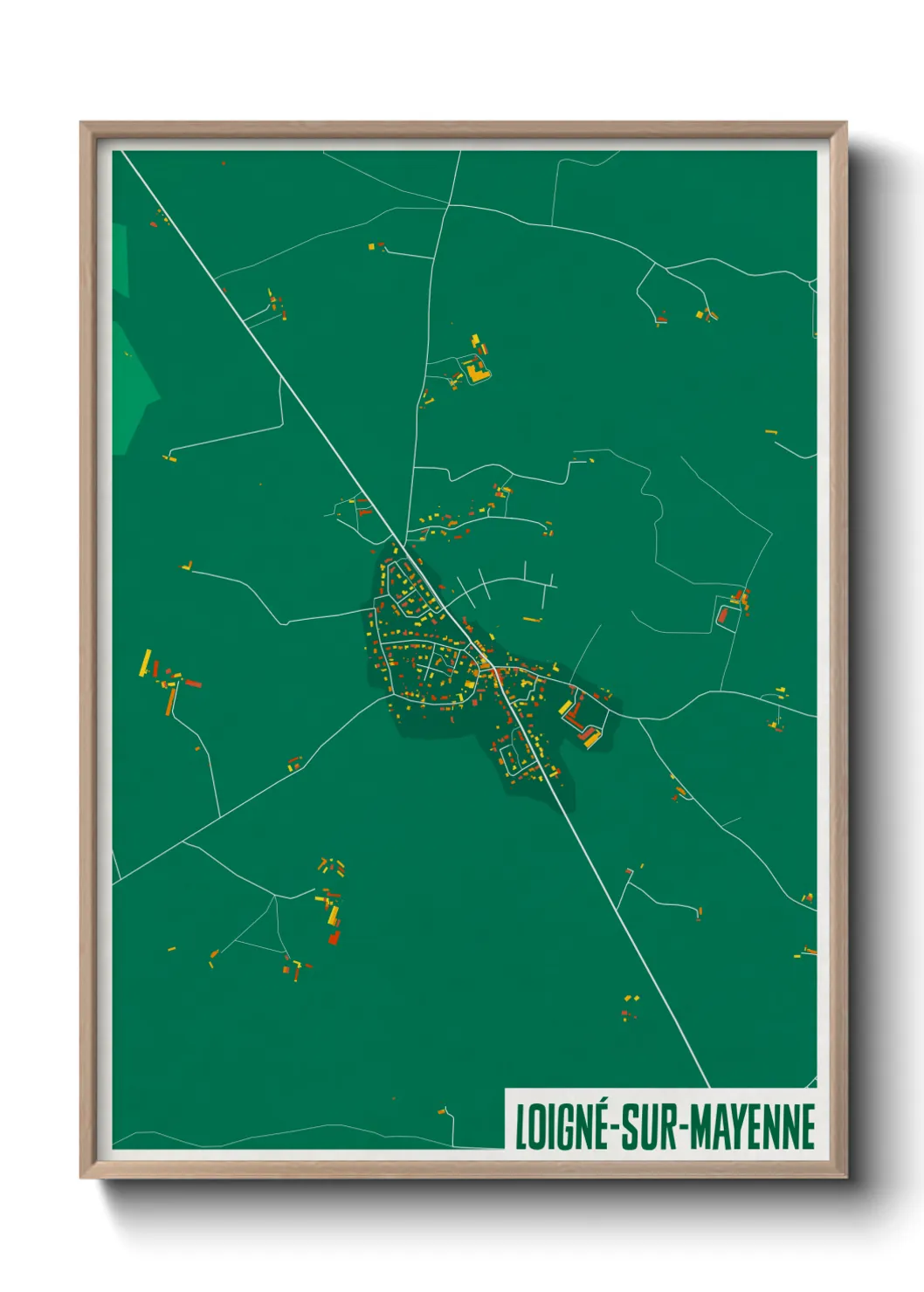 Une affiche de carte sur Loigné-sur-Mayenne