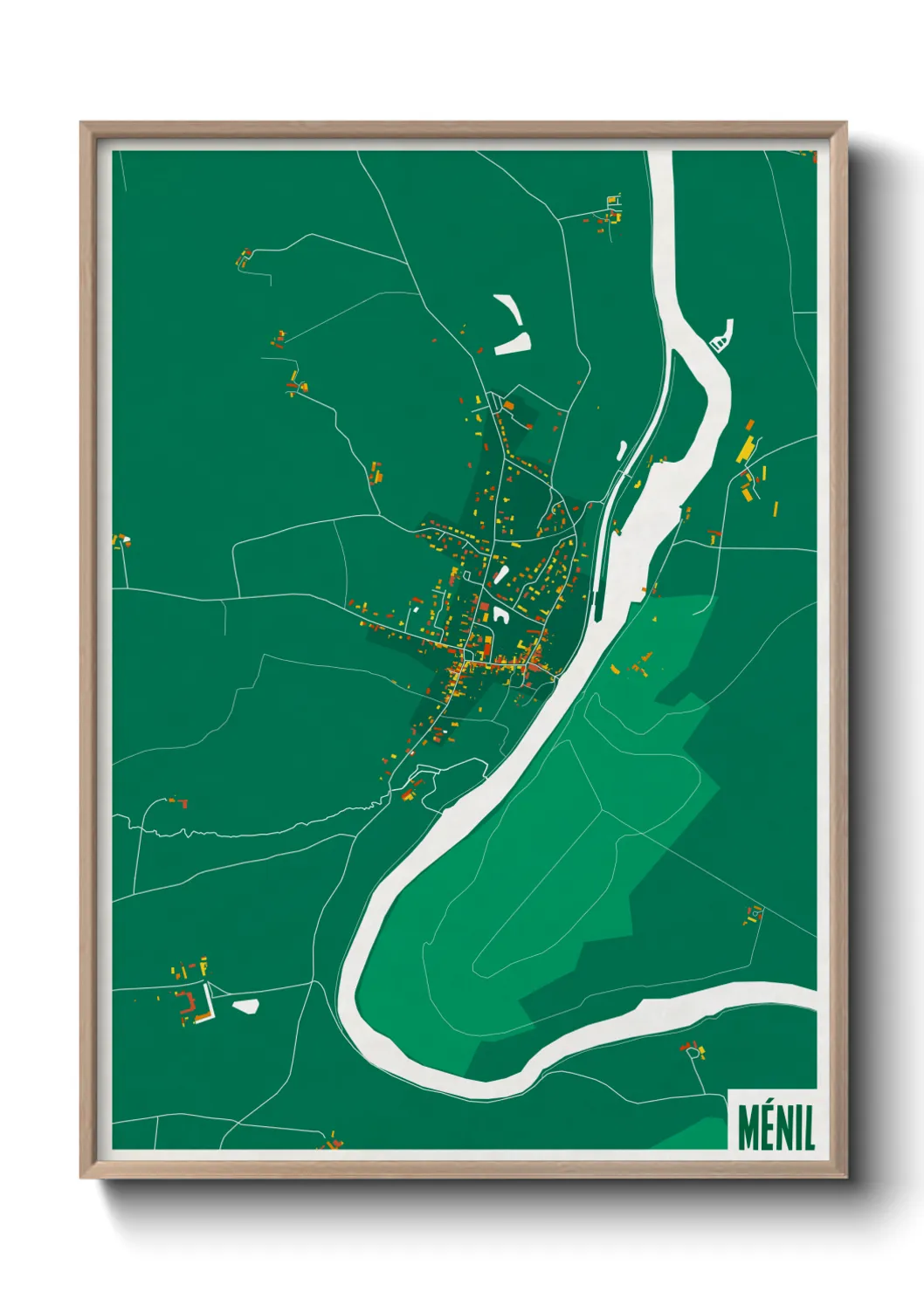 Une affiche de carte sur Ménil
