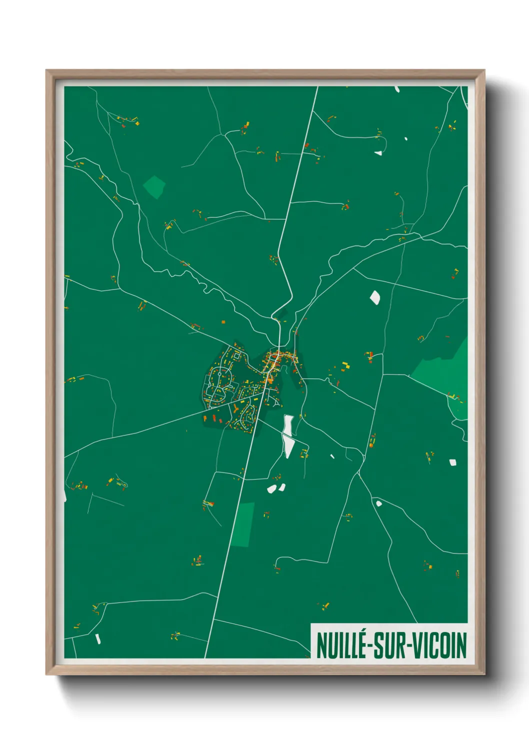 Une affiche de carte sur Nuillé-sur-Vicoin