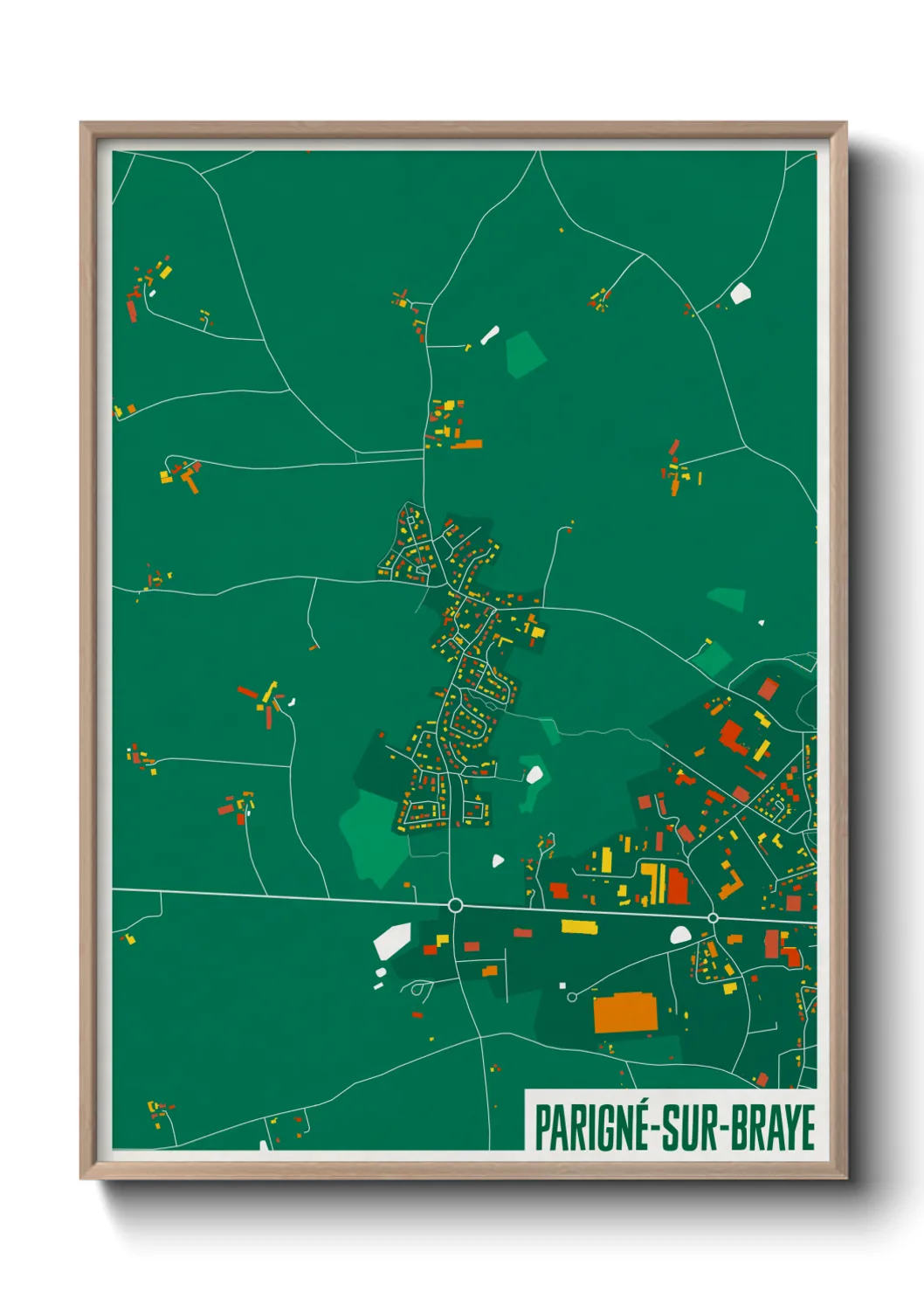 Un poster carteParigné-sur-Braye