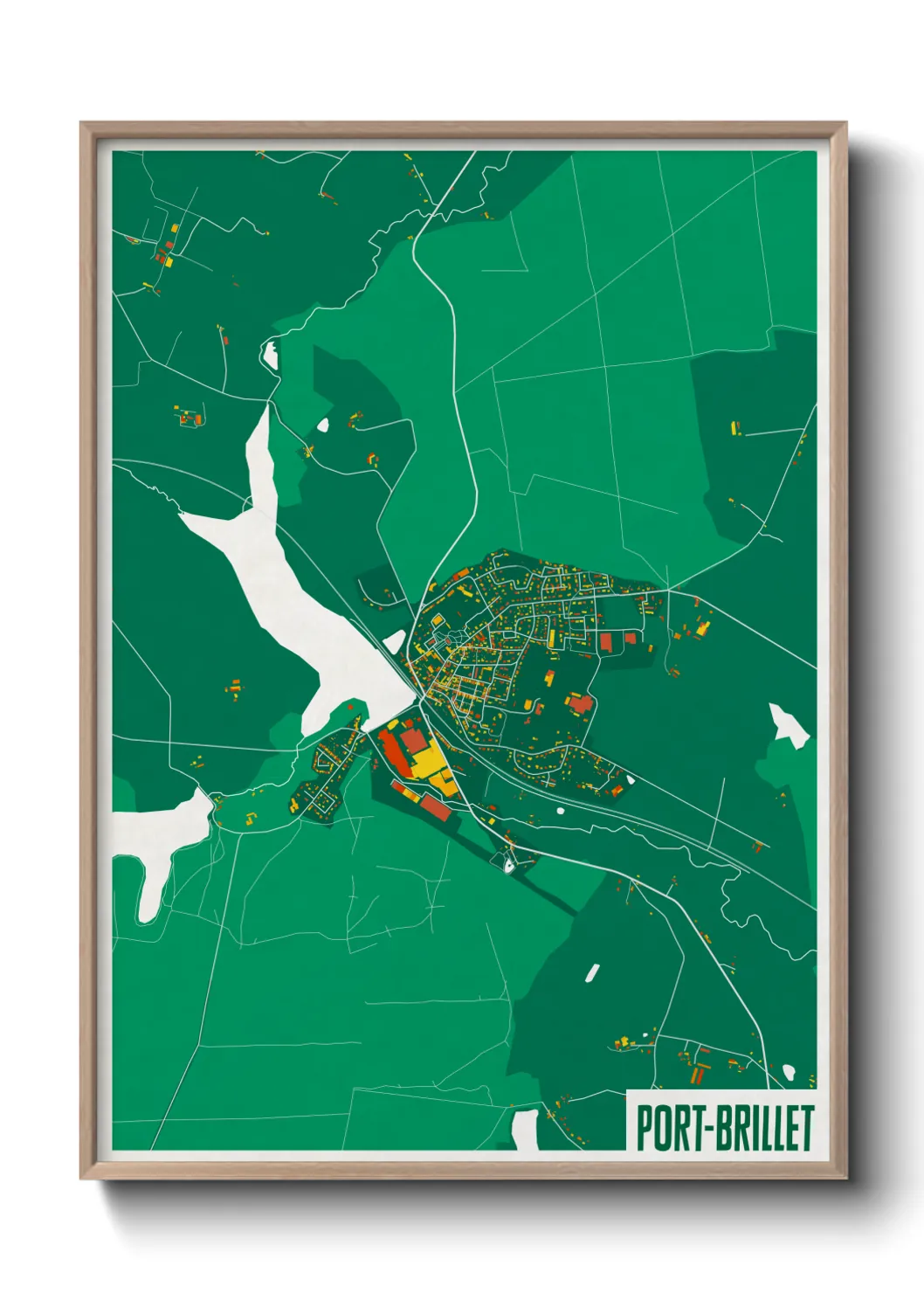 Une affiche de carte sur Port-Brillet
