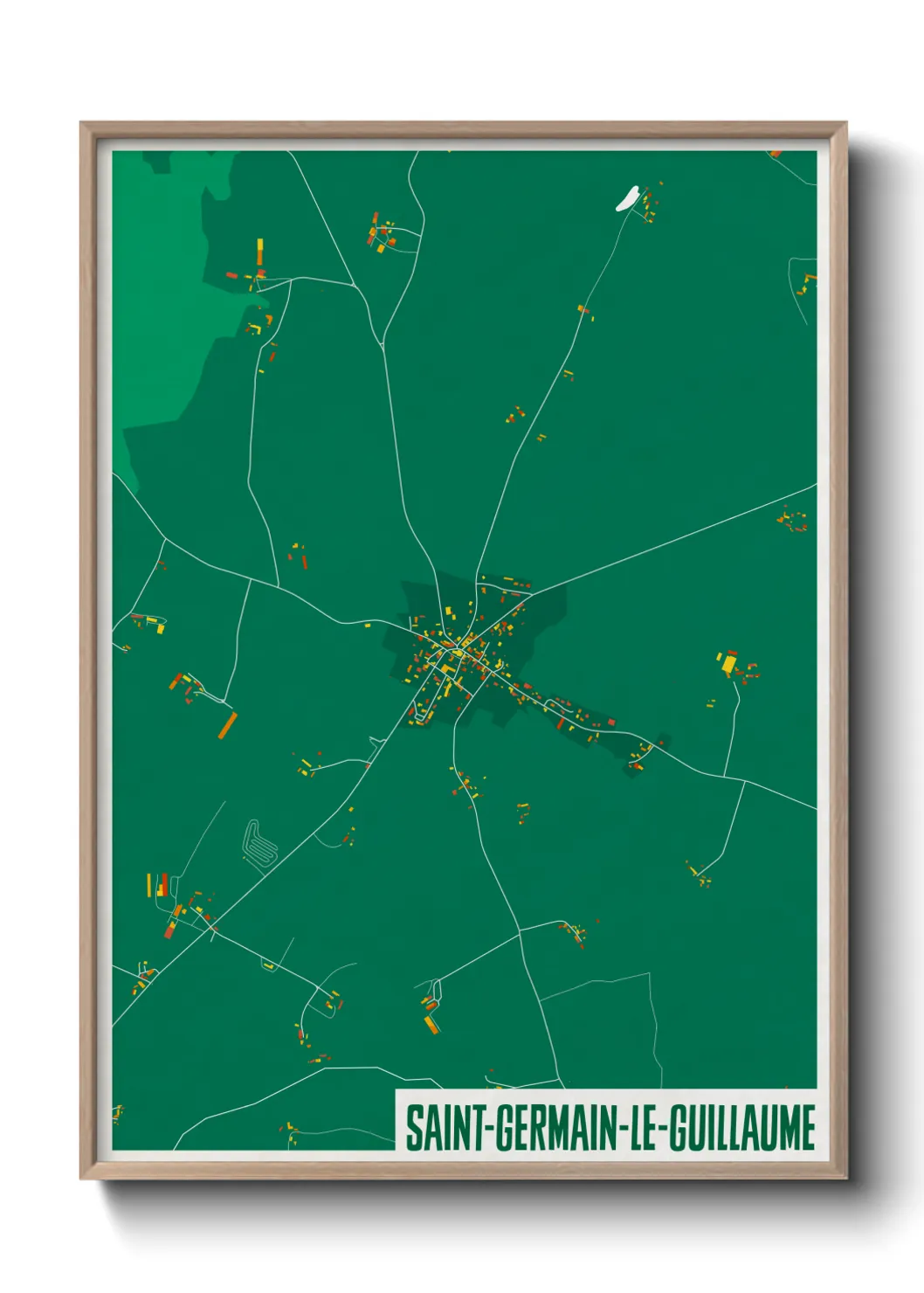 Un poster carteSaint-Germain-le-Guillaume