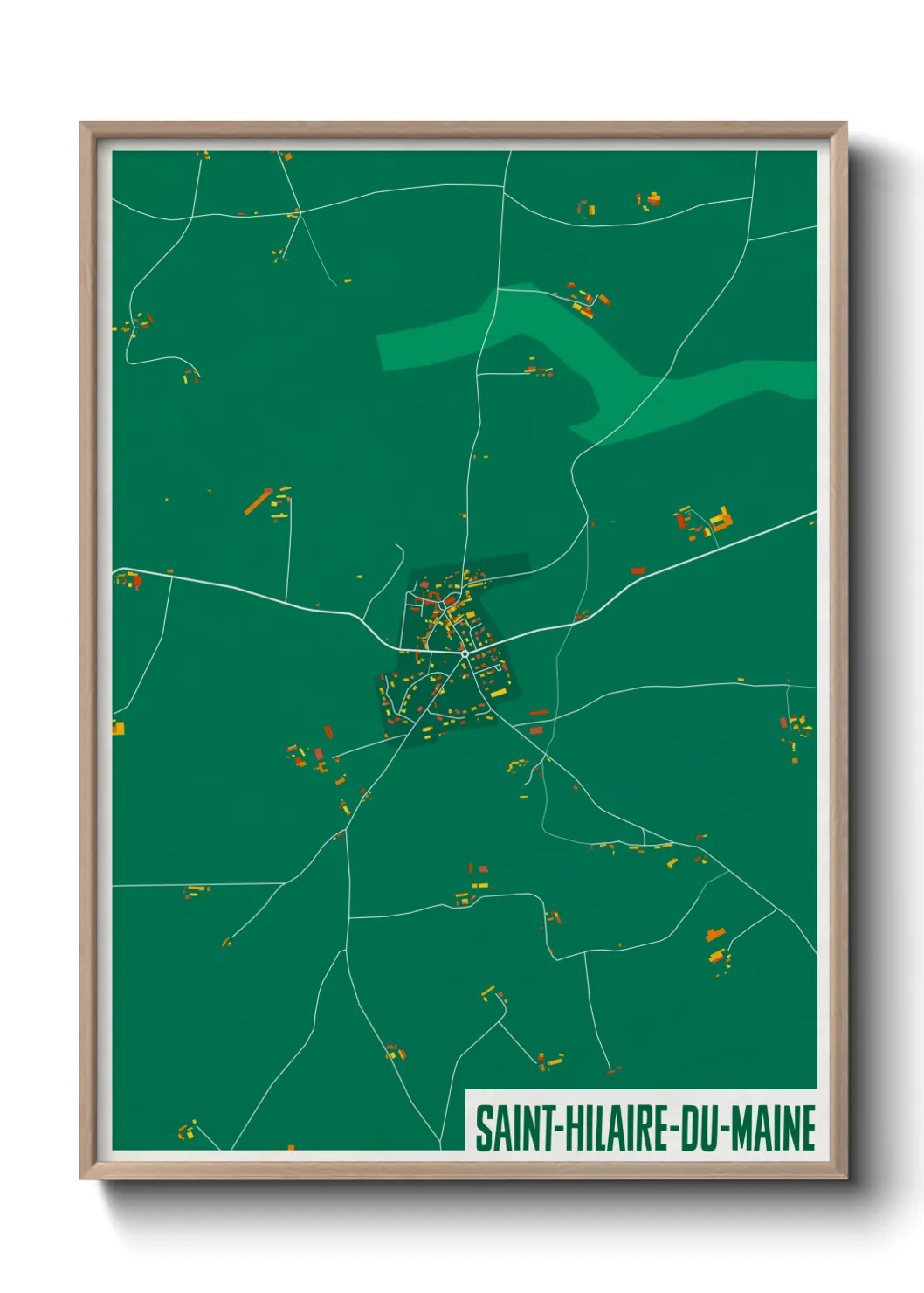 Une affiche de carte sur Saint-Hilaire-du-Maine