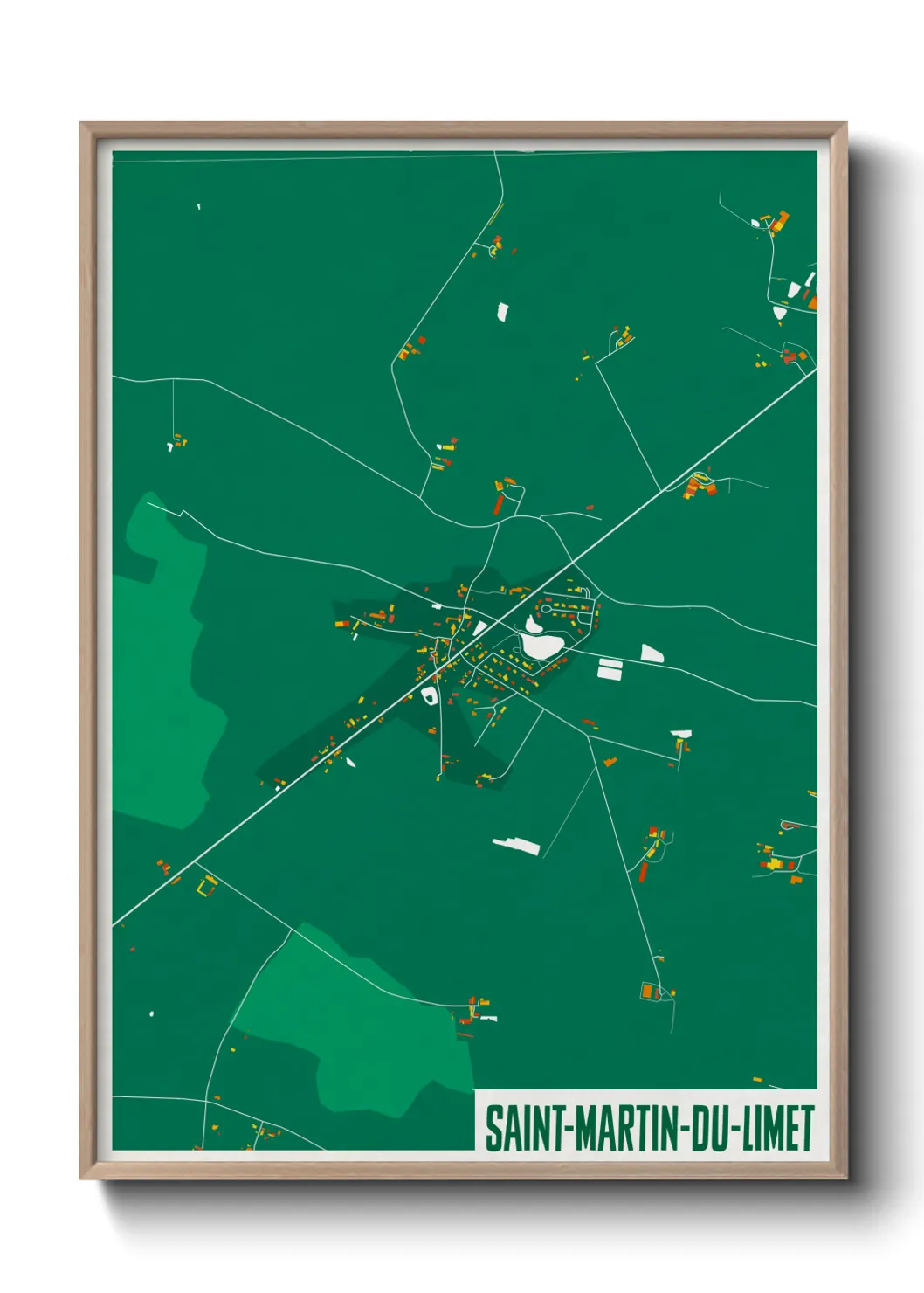 Une affiche de carte sur Saint-Martin-du-Limet