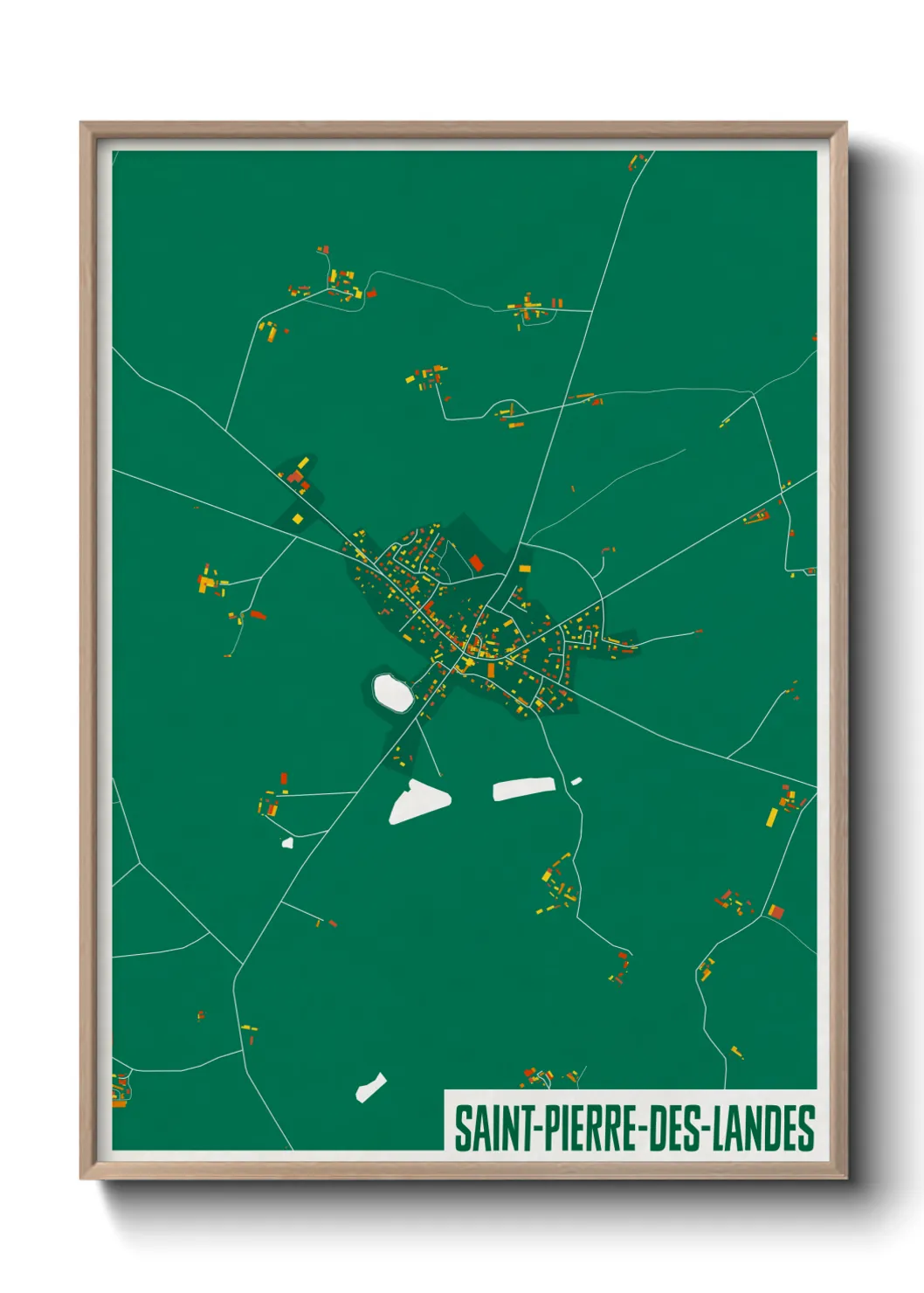 Une affiche de carte sur Saint-Pierre-des-Landes