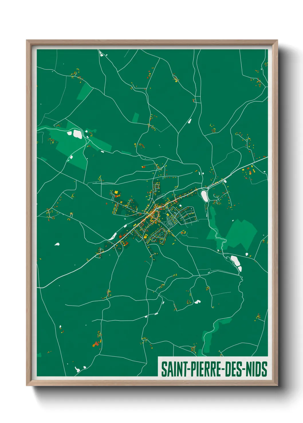 Un poster carteSaint-Pierre-des-Nids