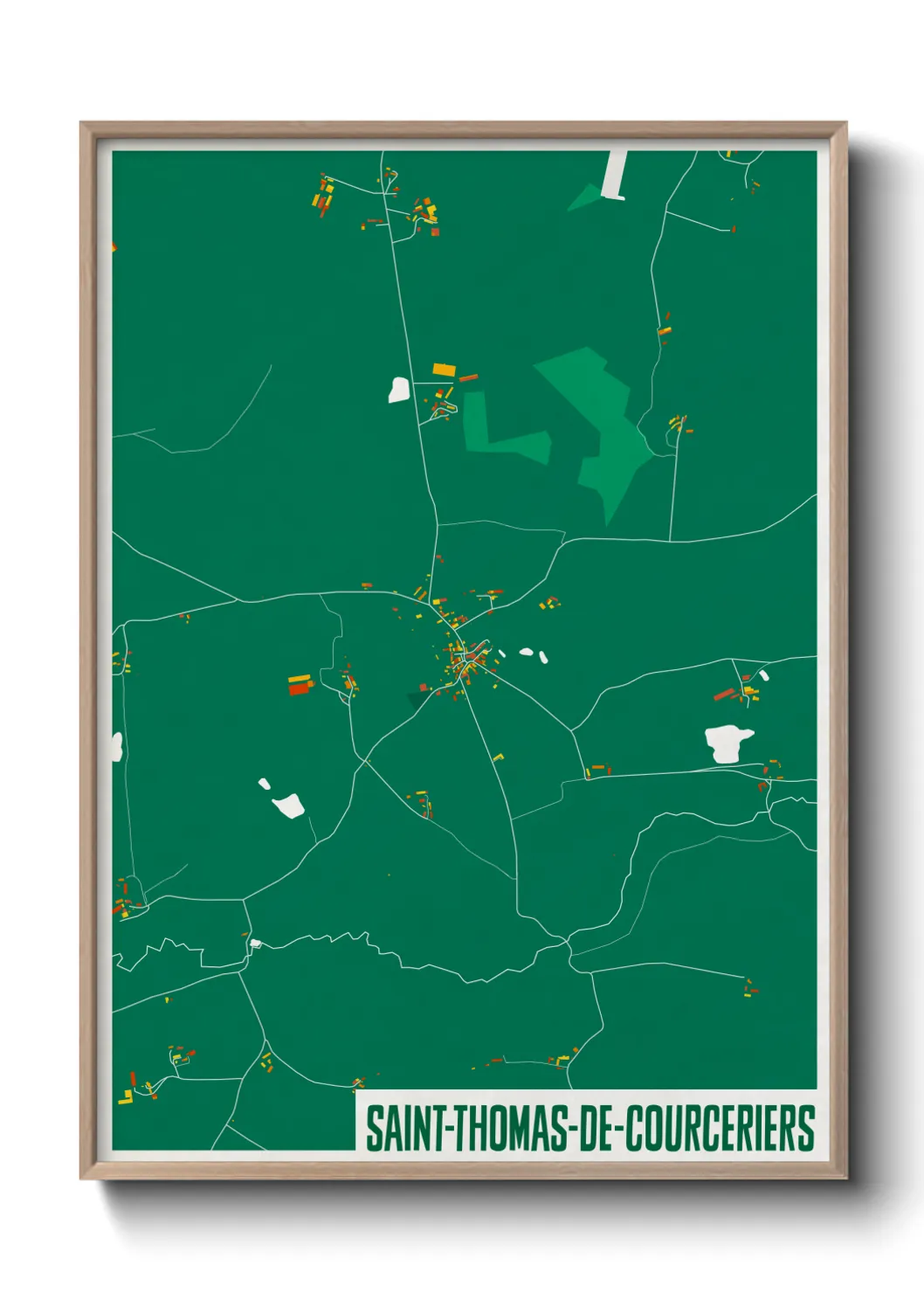 Une affiche de carte sur Saint-Thomas-de-Courceriers