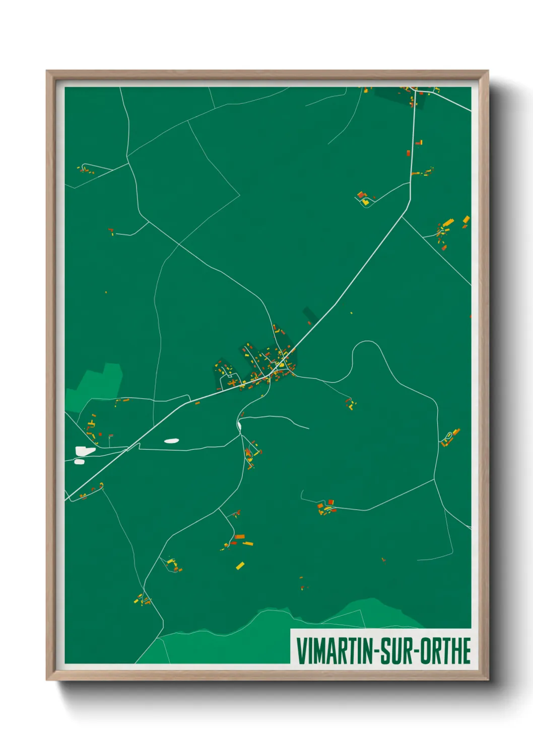 Une affiche de carte sur Vimartin-sur-Orthe