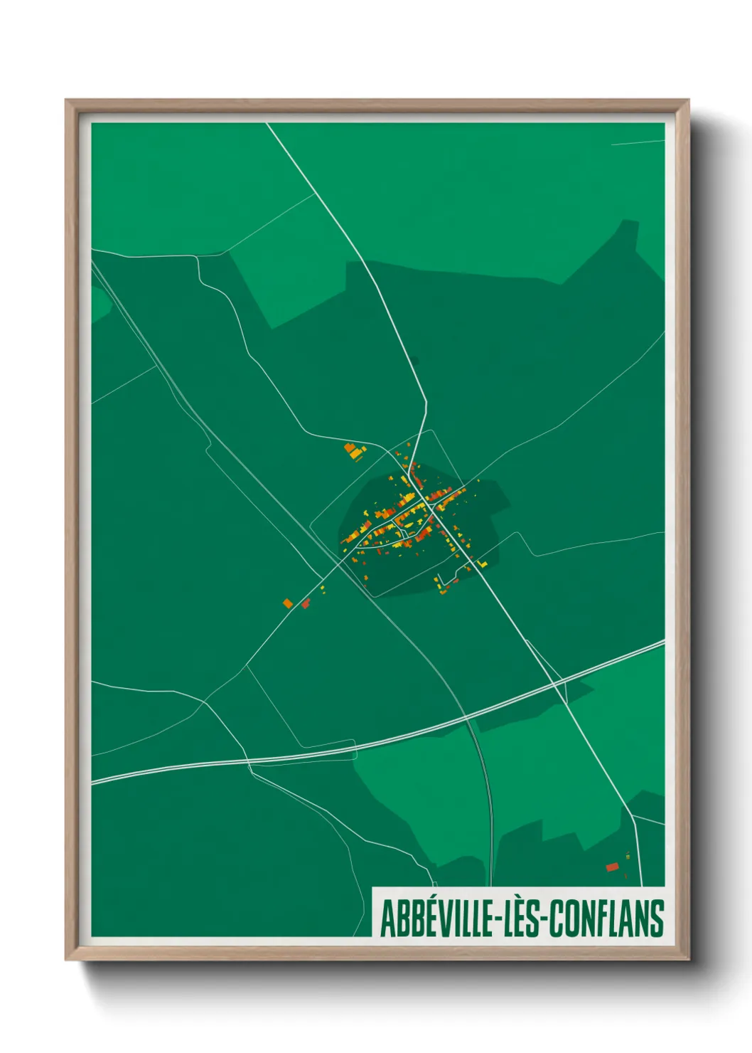 Un poster carteAbbéville-lès-Conflans