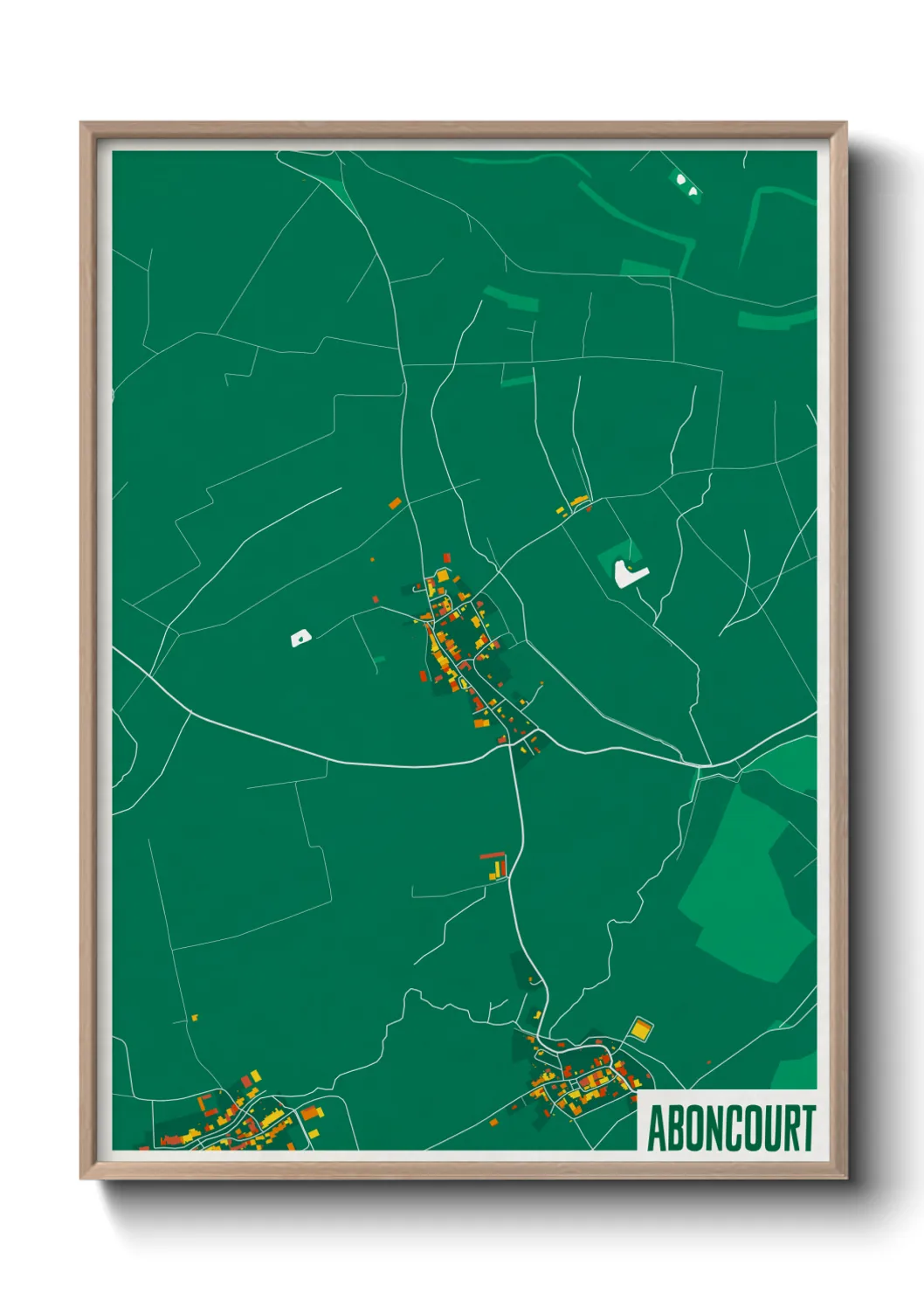 Une affiche de carte sur Aboncourt