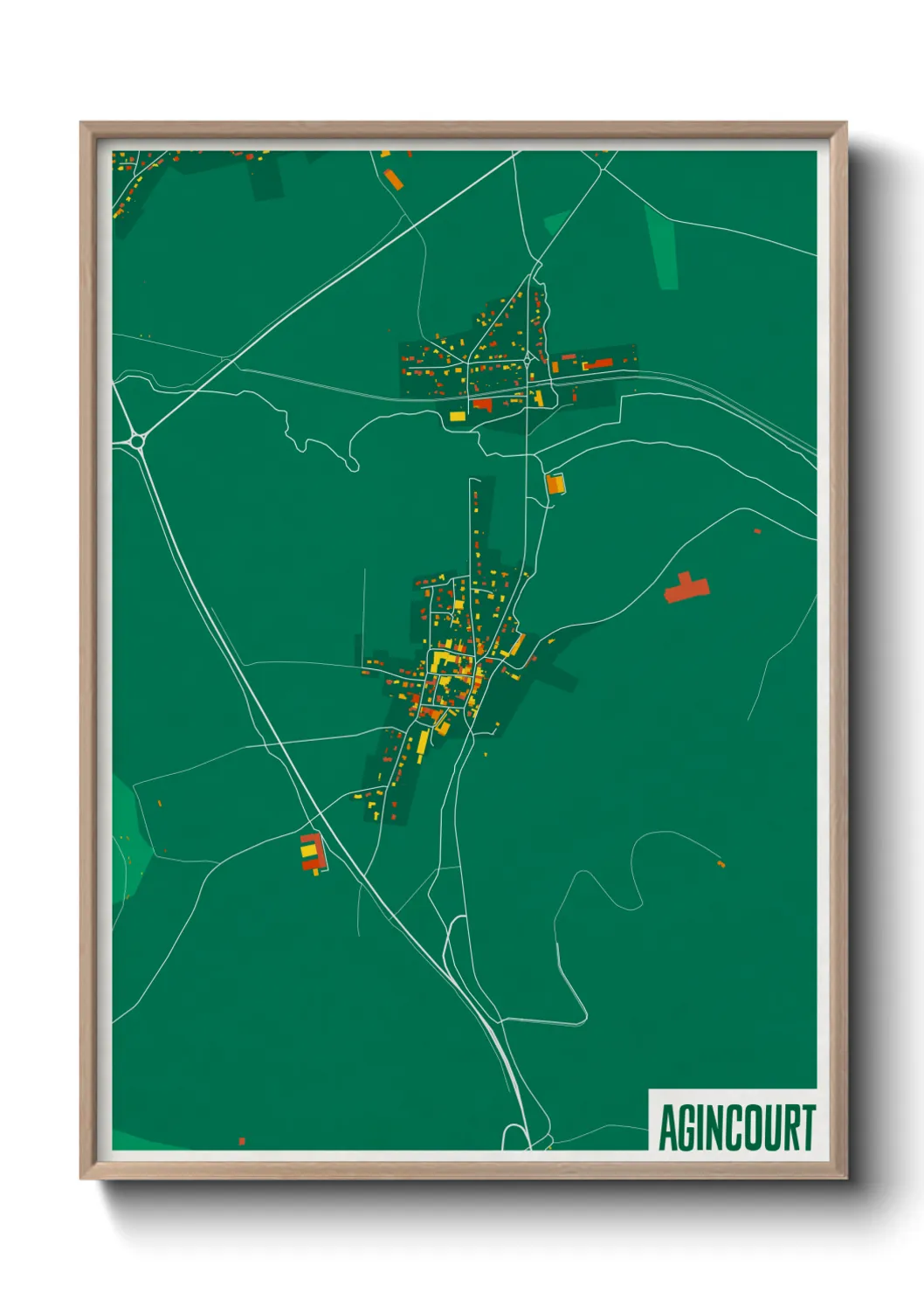 Une affiche de carte sur Agincourt