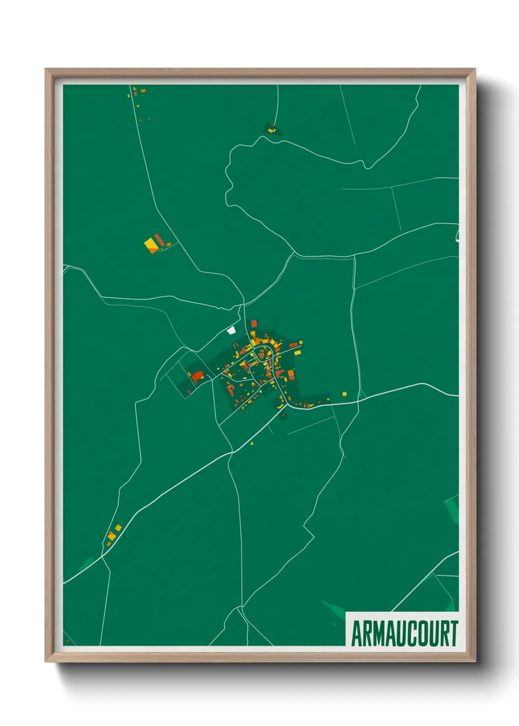 Une affiche de carte sur Armaucourt