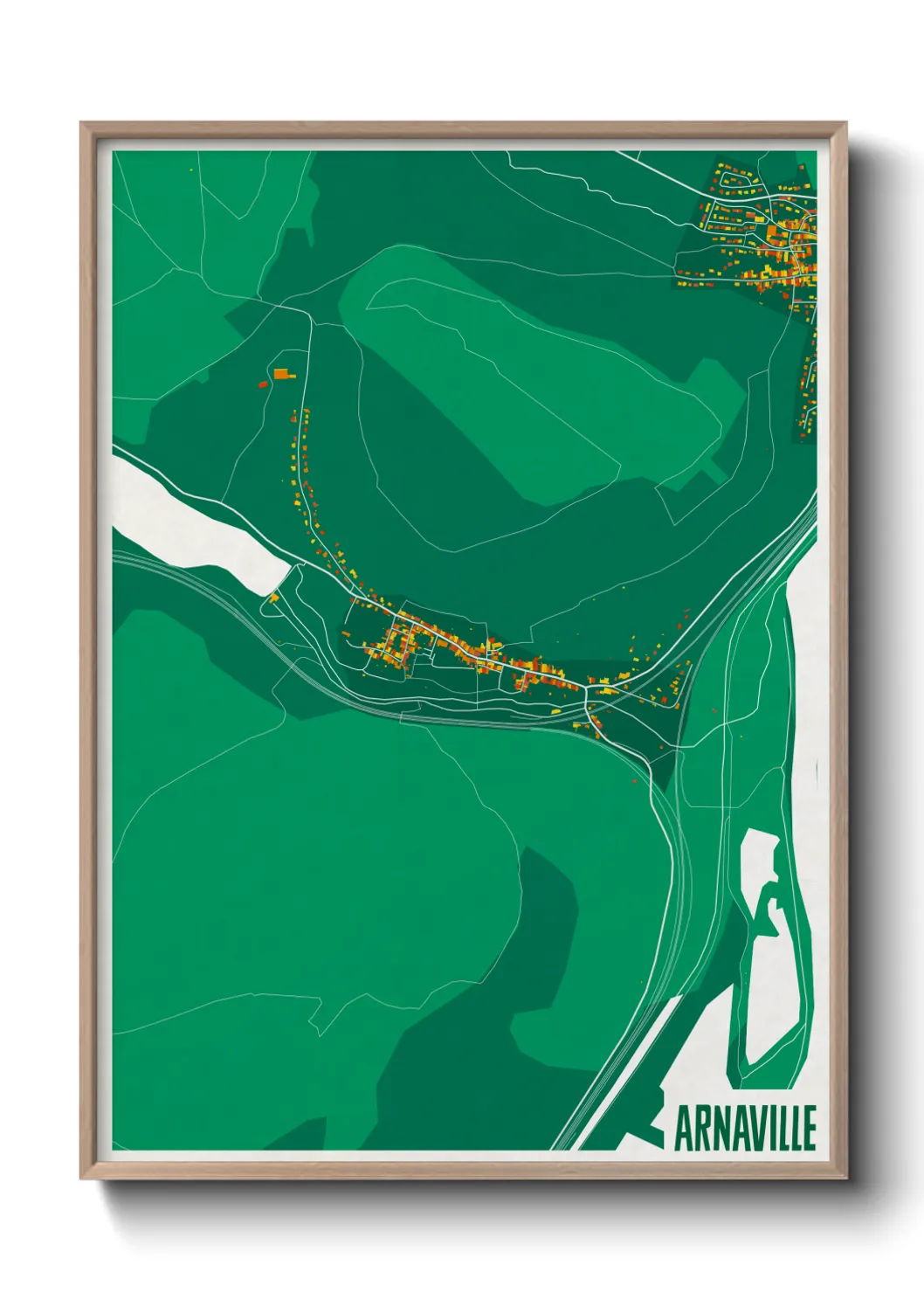 Une affiche de carte sur Arnaville