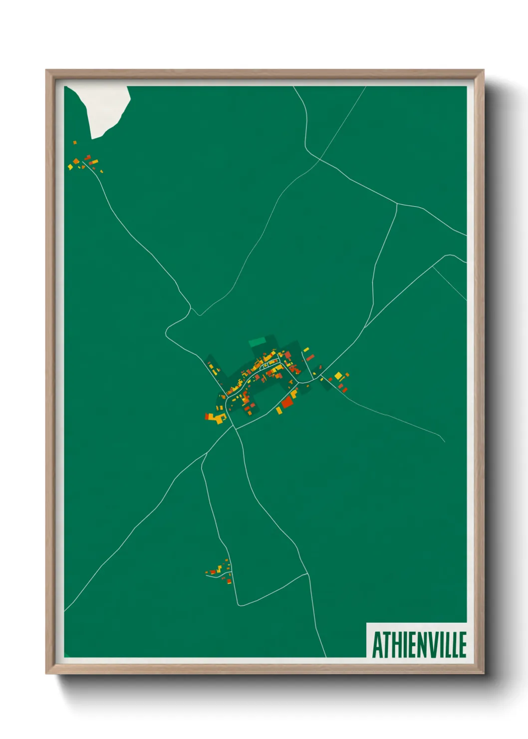 Une affiche de carte sur Athienville