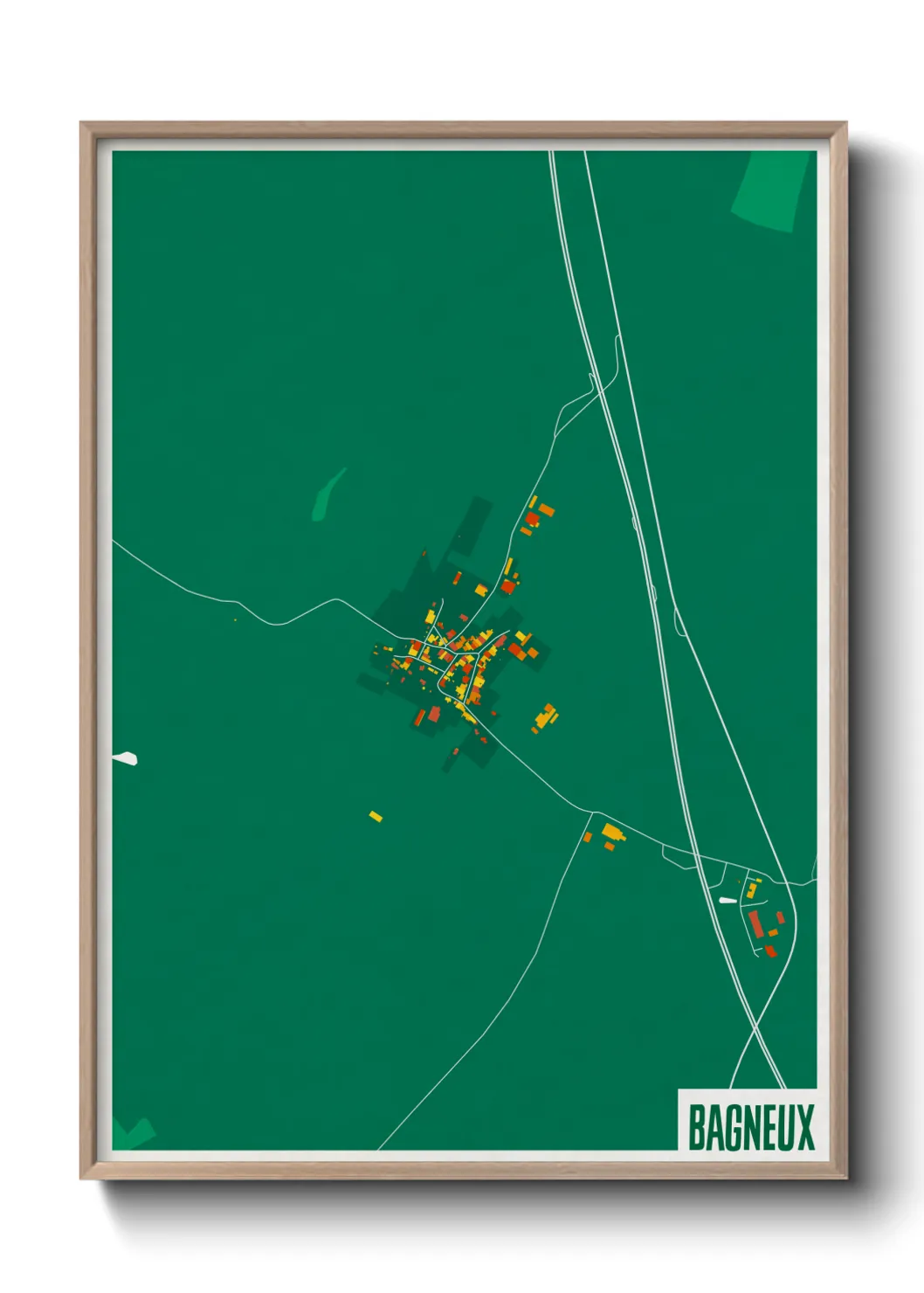 Une affiche de carte sur Bagneux