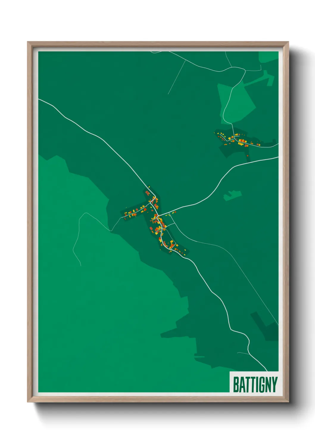 Une affiche de carte sur Battigny