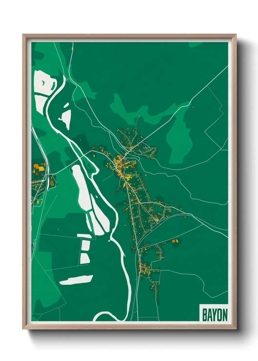 Une affiche de carte sur Bayon