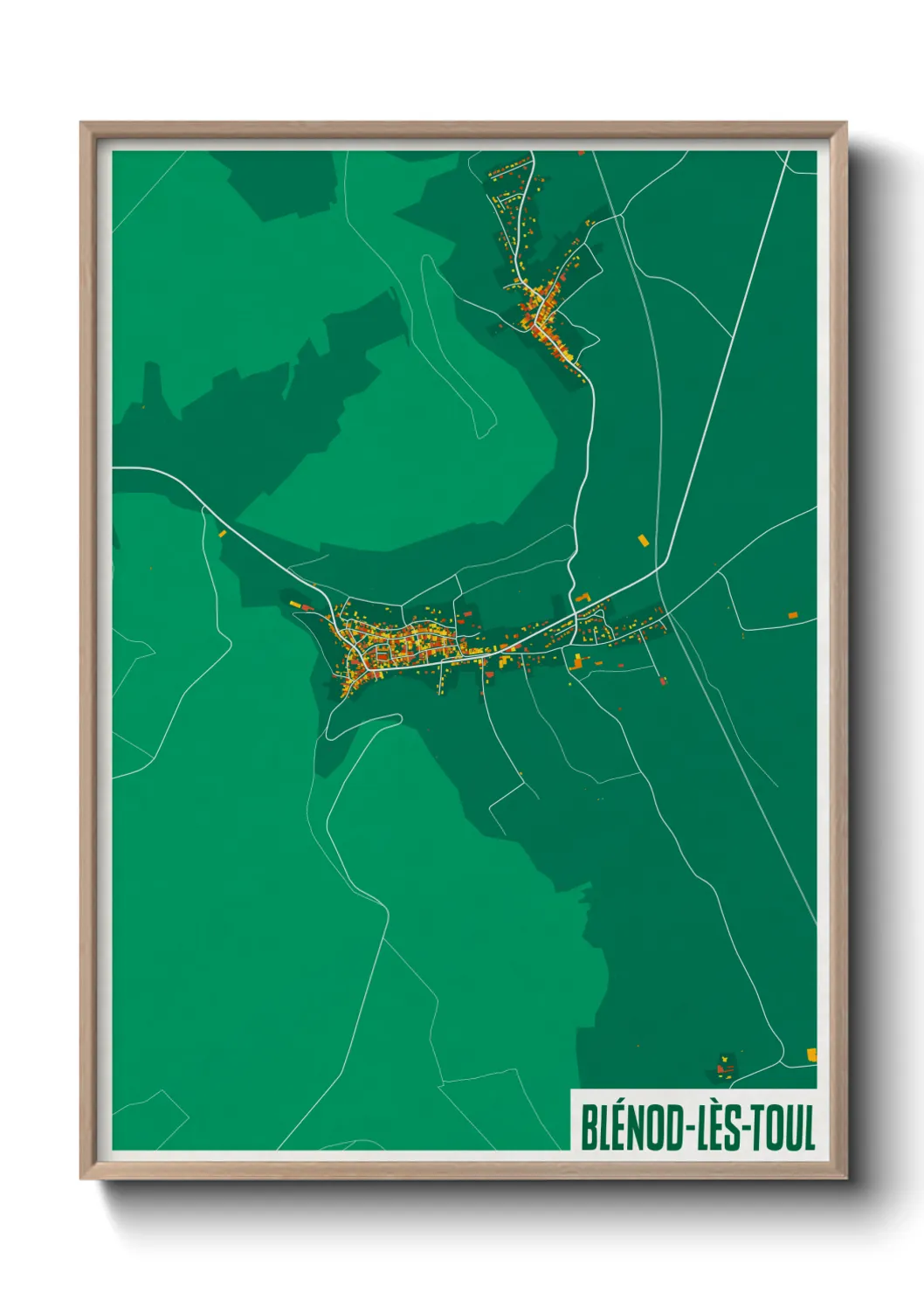 Une affiche de carte sur Blénod-lès-Toul