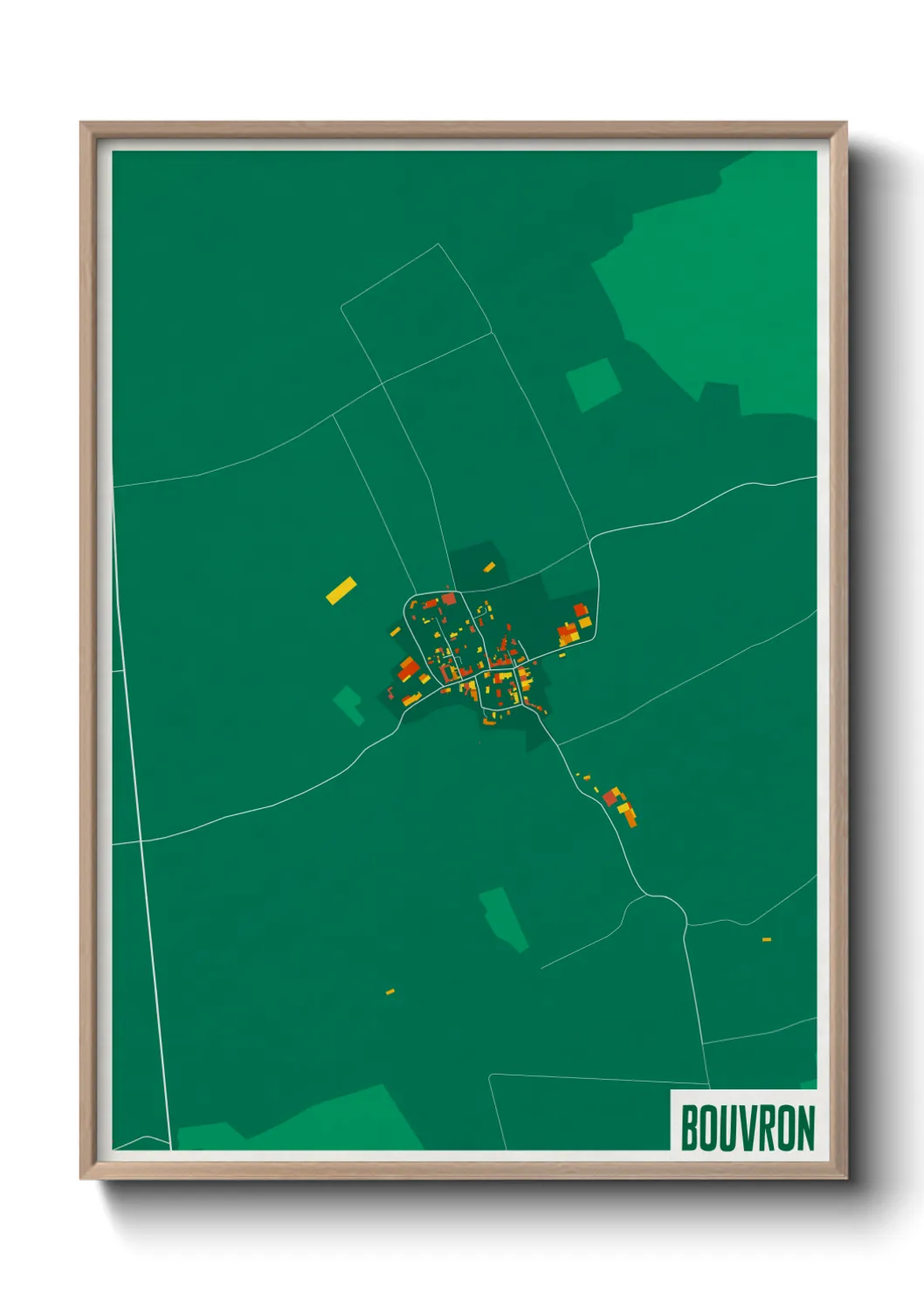 Une affiche de carte sur Bouvron