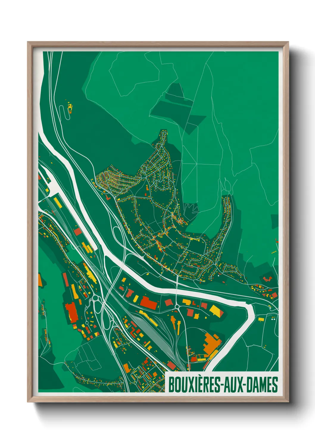 Un poster carteBouxières-aux-Dames