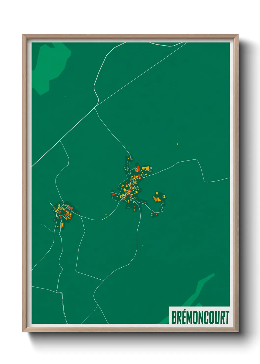 Une affiche de carte sur Brémoncourt