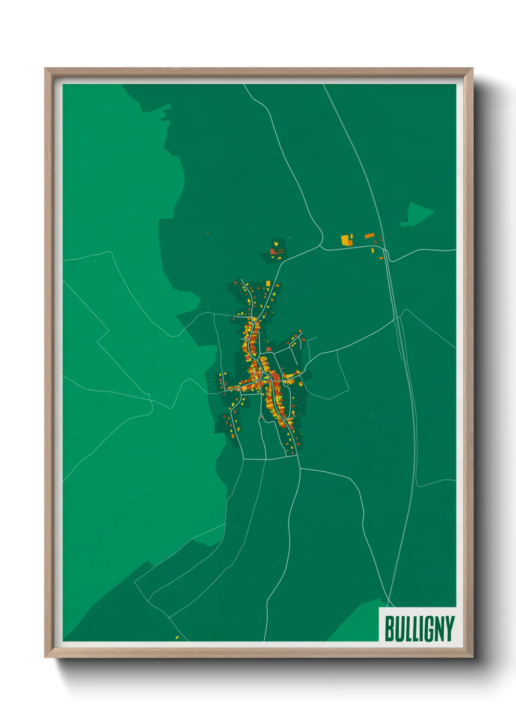 Une affiche de carte sur Bulligny