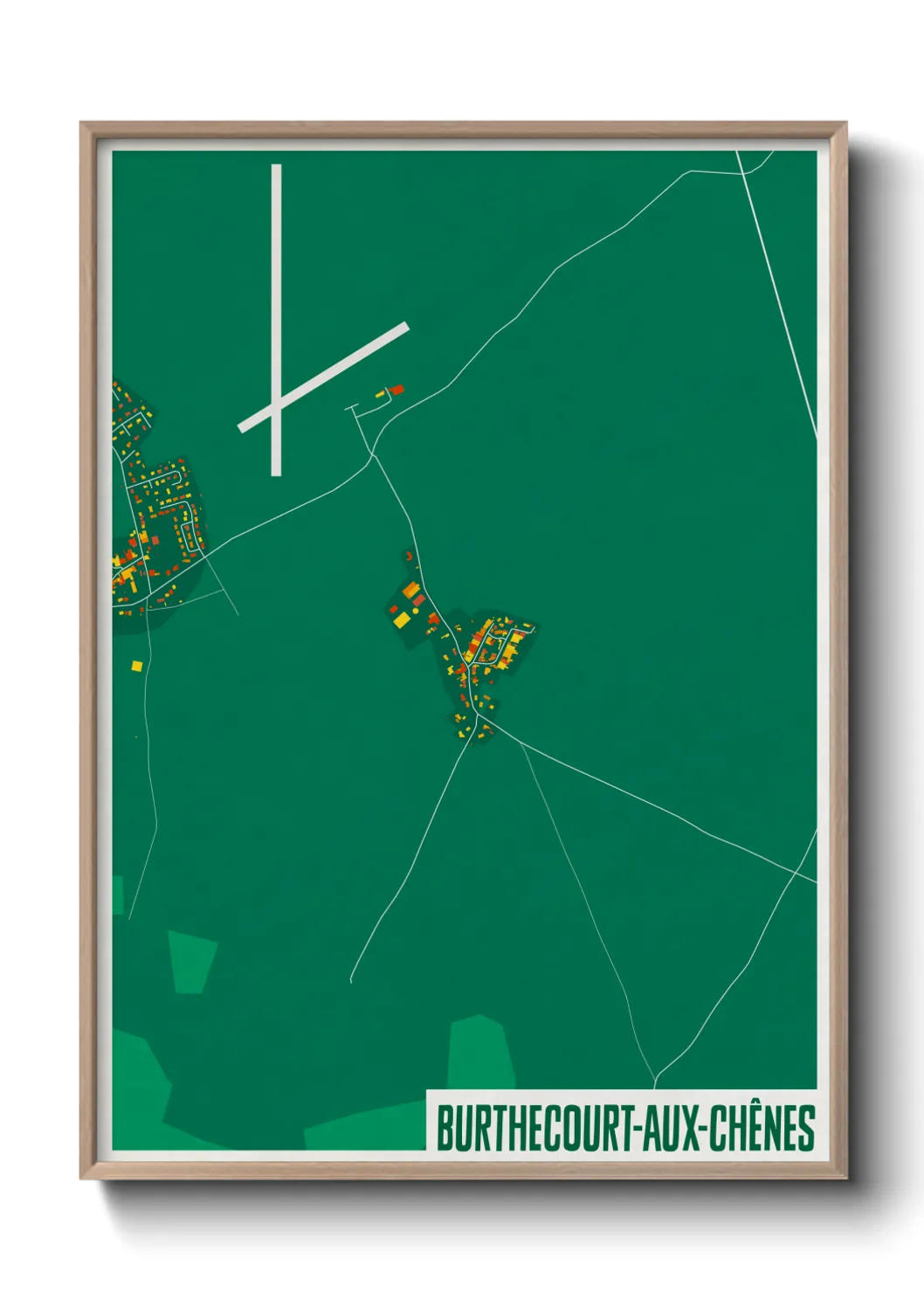 Une affiche de carte sur Burthecourt-aux-Chênes