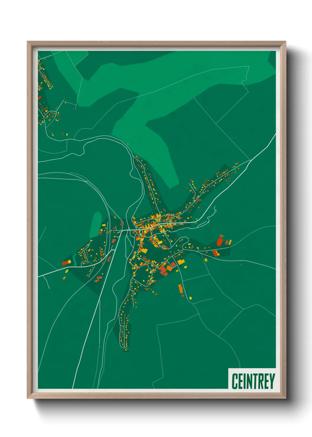 Une affiche de carte sur Ceintrey