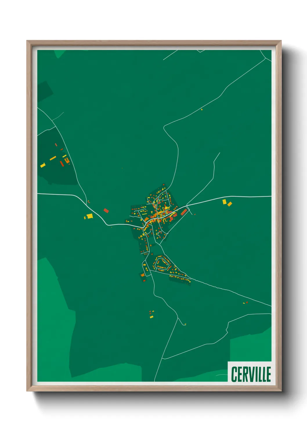 Une affiche de carte sur Cerville