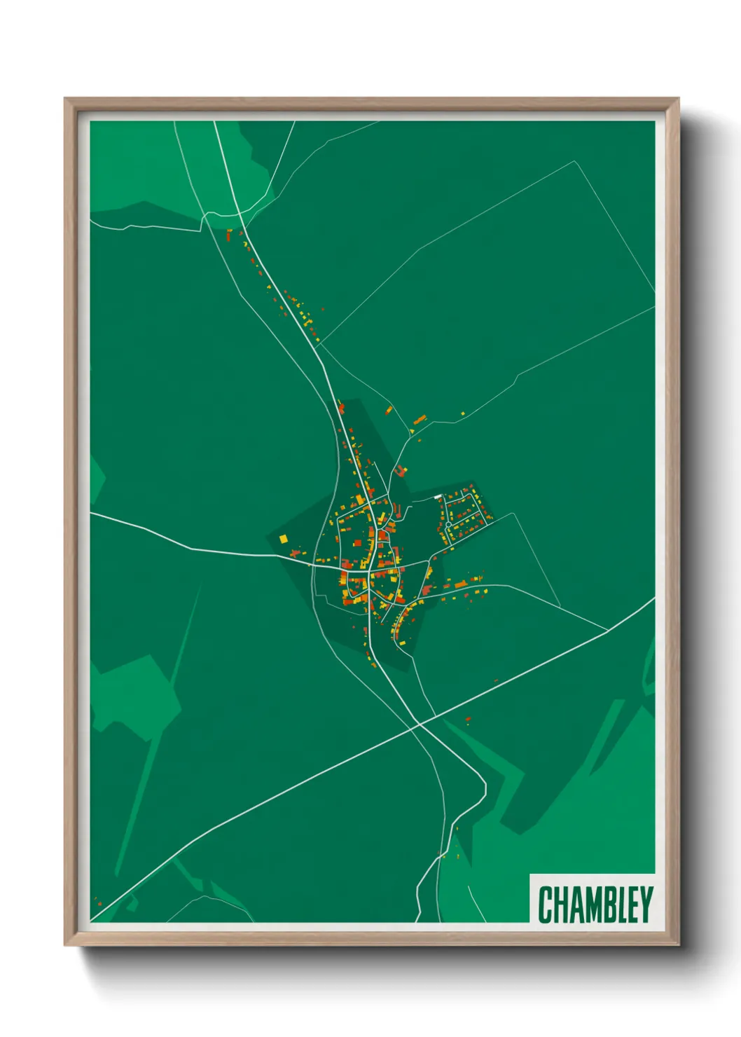Une affiche de carte sur Chambley