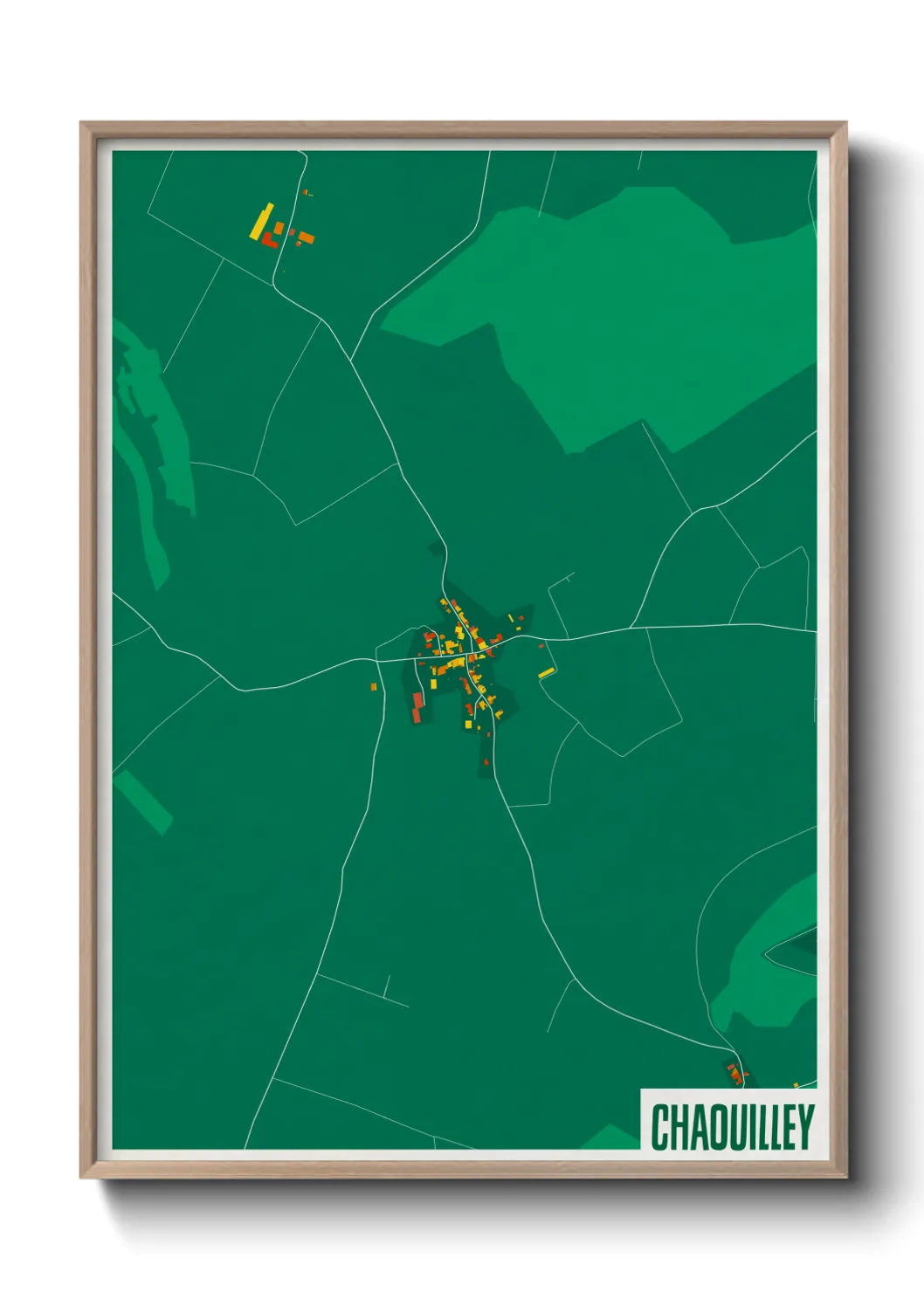 Une affiche de carte sur Chaouilley