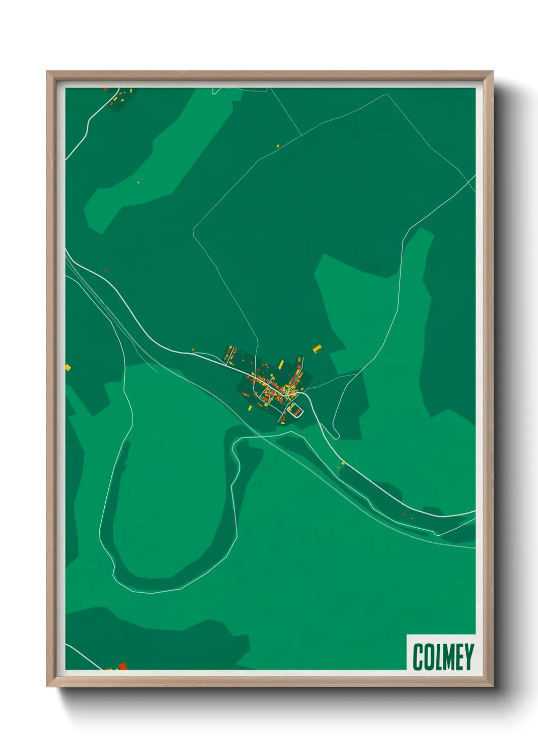 Une affiche de carte sur Colmey