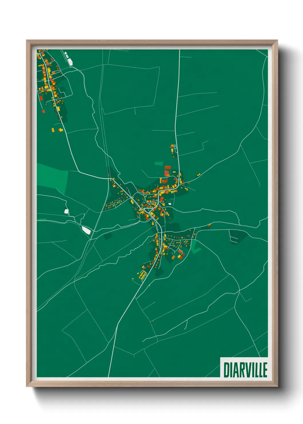 Une affiche de carte sur Diarville