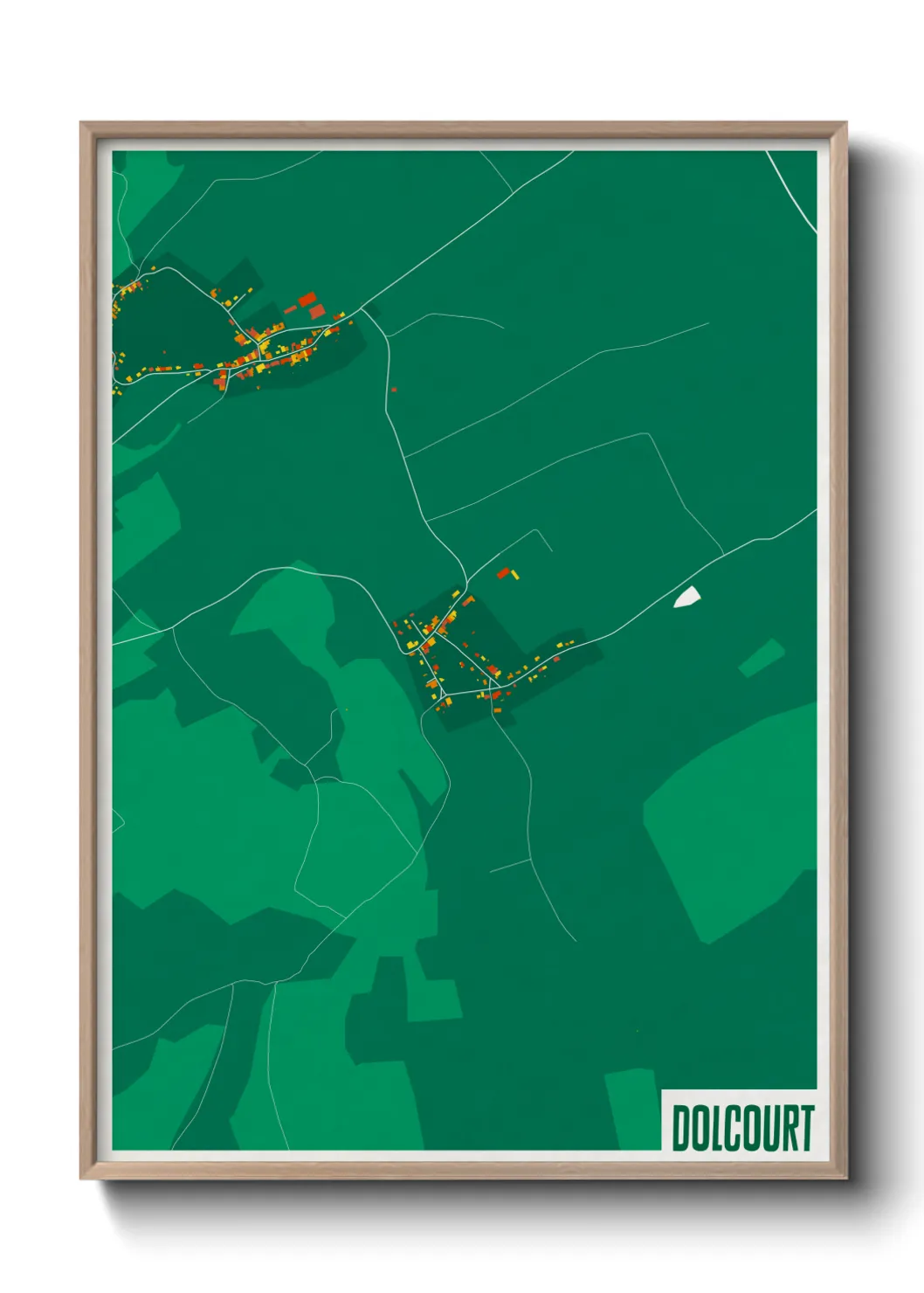 Une affiche de carte sur Dolcourt