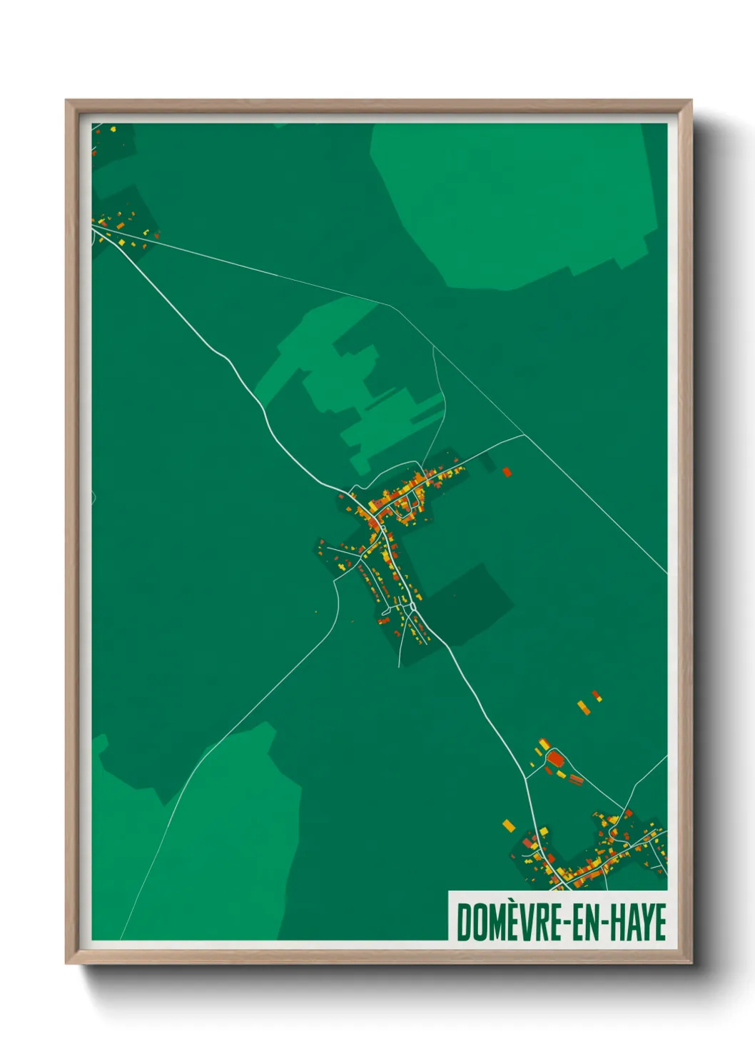 Une affiche de carte sur Domèvre-en-Haye