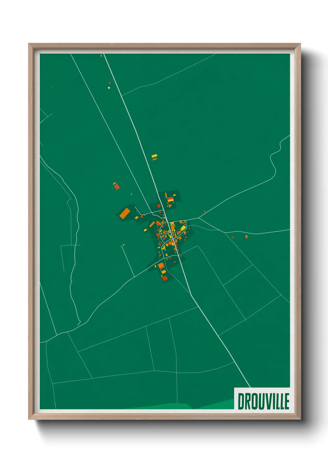 Une affiche de carte sur Drouville