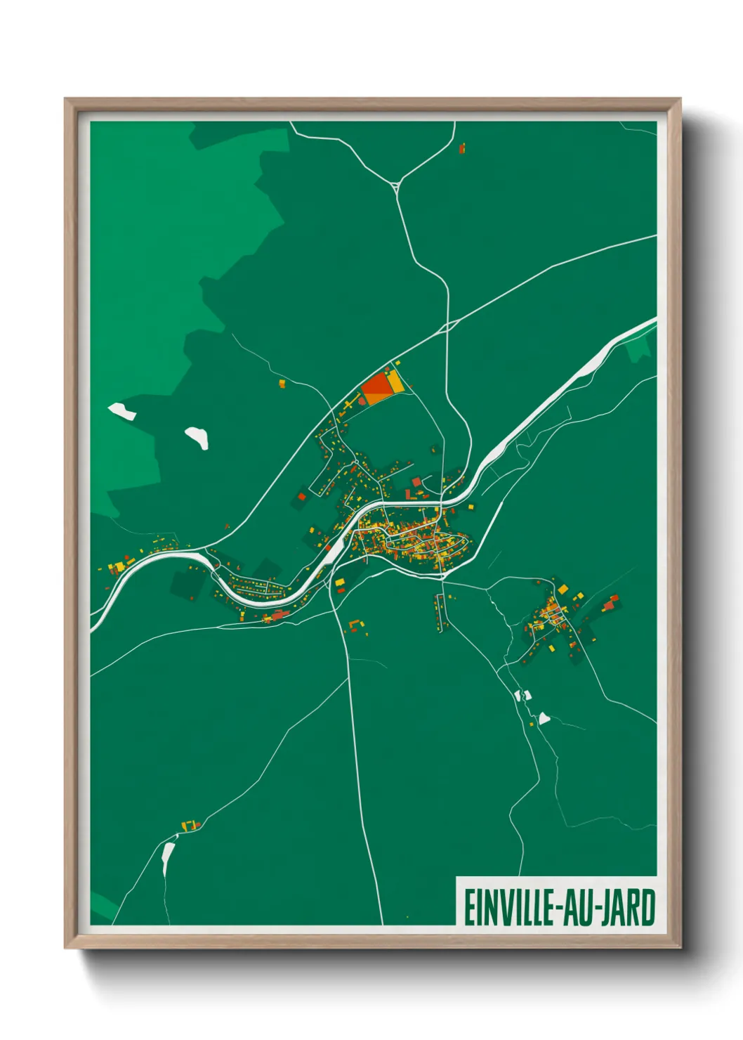 Un poster carteEinville-au-Jard