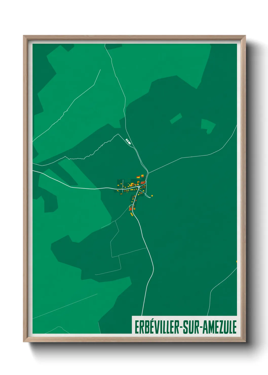 Une affiche de carte sur Erbéviller-sur-Amezule