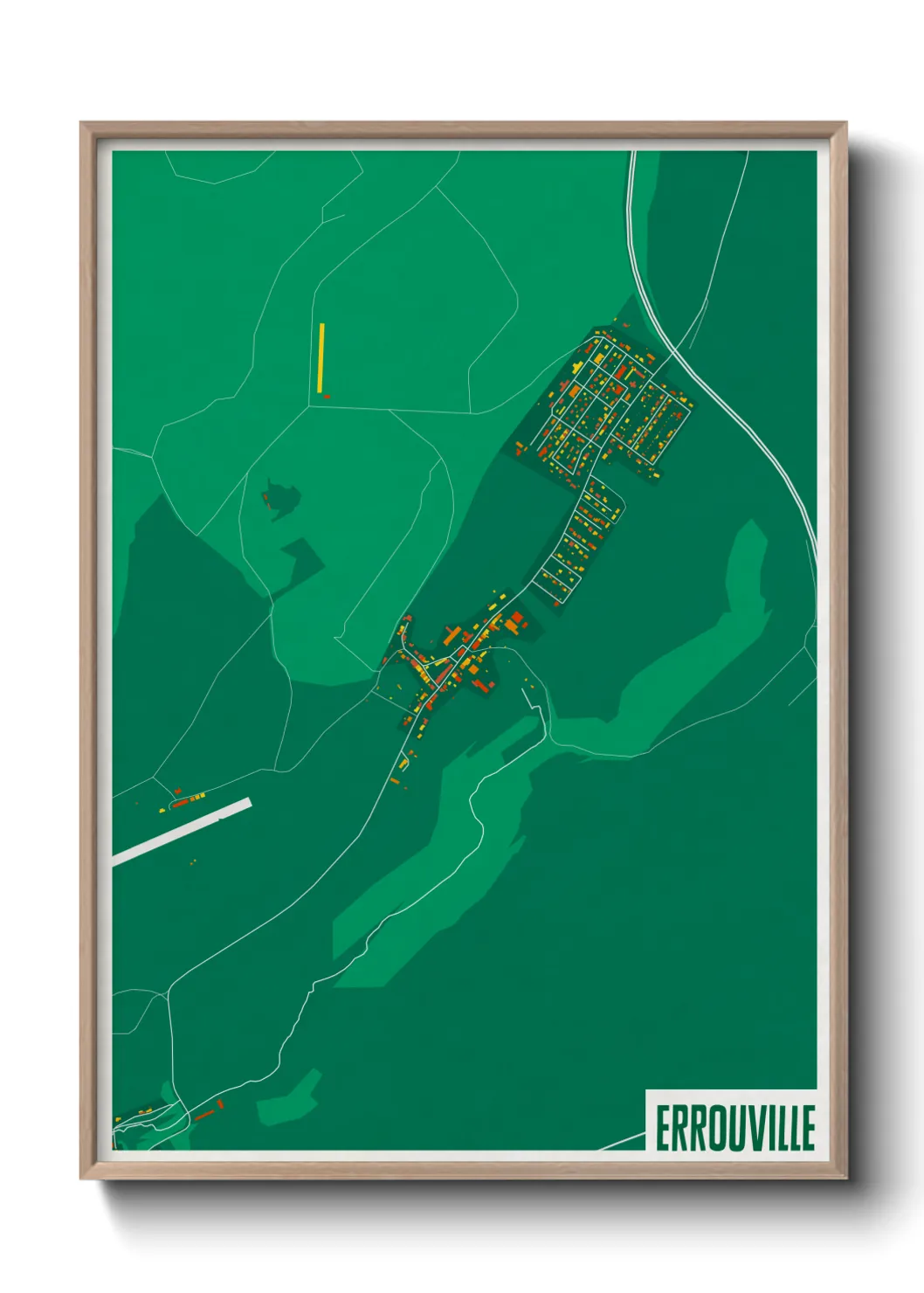 Une affiche de carte sur Errouville