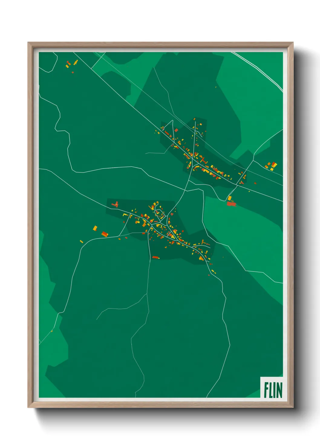 Une affiche de carte sur Flin