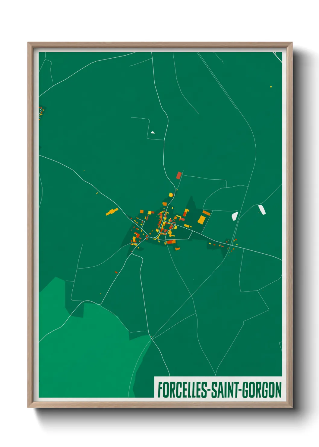 Une affiche de carte sur Forcelles-Saint-Gorgon