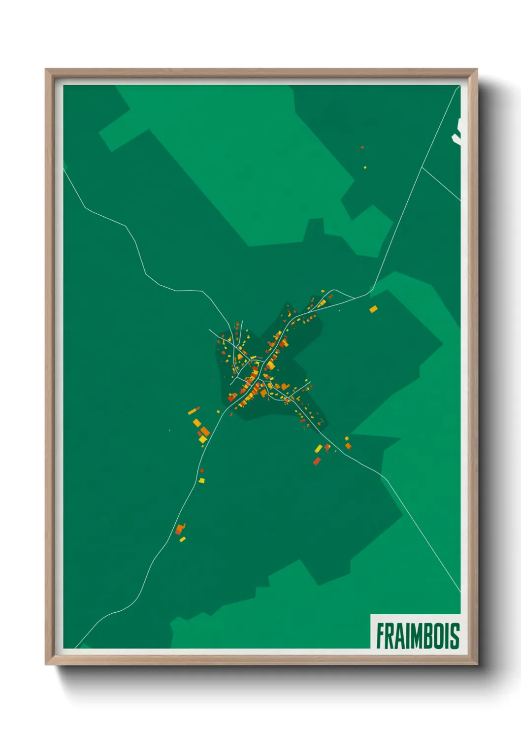 Une affiche de carte sur Fraimbois